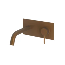 Aquadry Oria Bronze Effect Round Wall-mounted Wall Tap