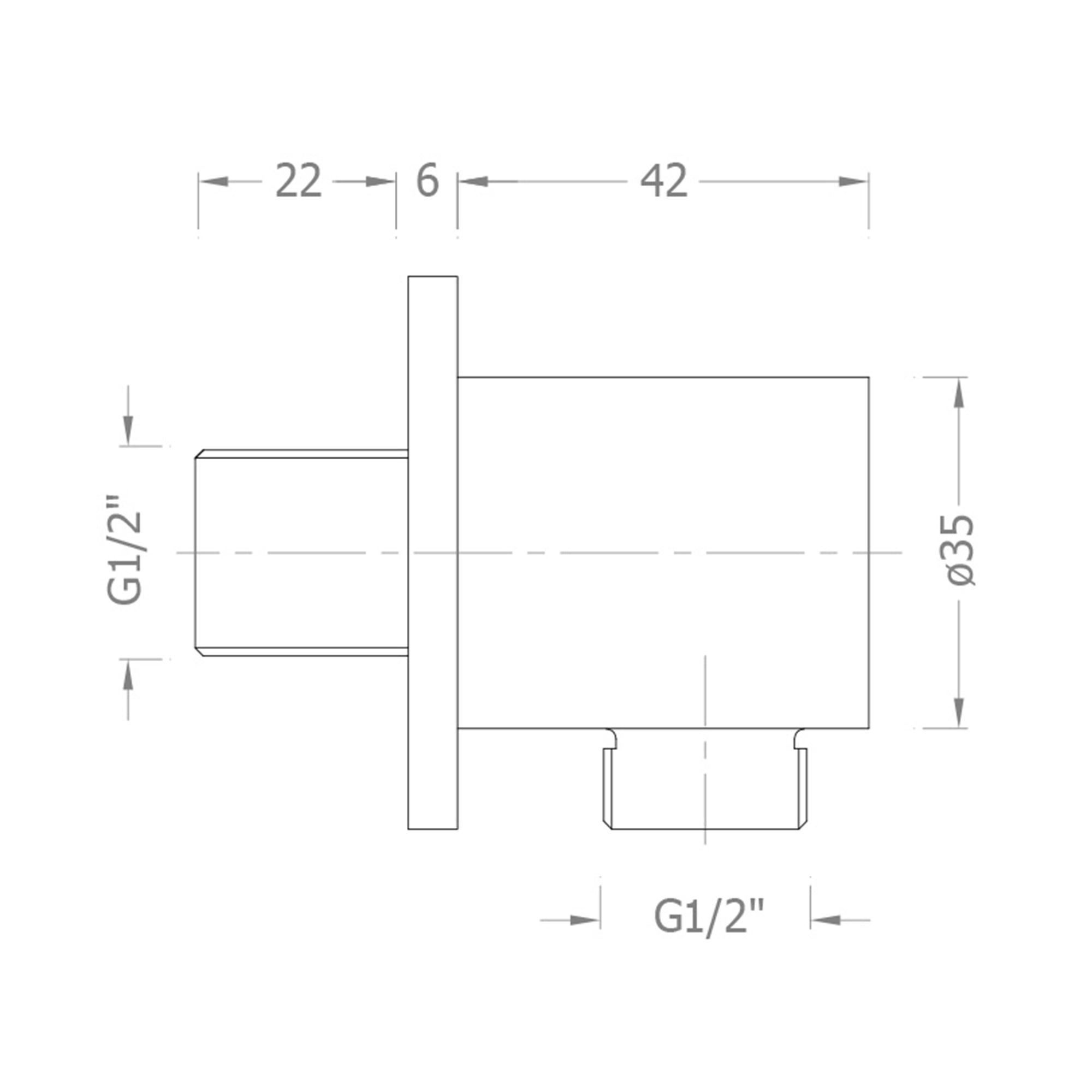 Aquadry Oria Brushed Bronze Effect Wall Outlet 4 Aquadry Oria Brushed Bronze Effect Wall Outlet - Image 2