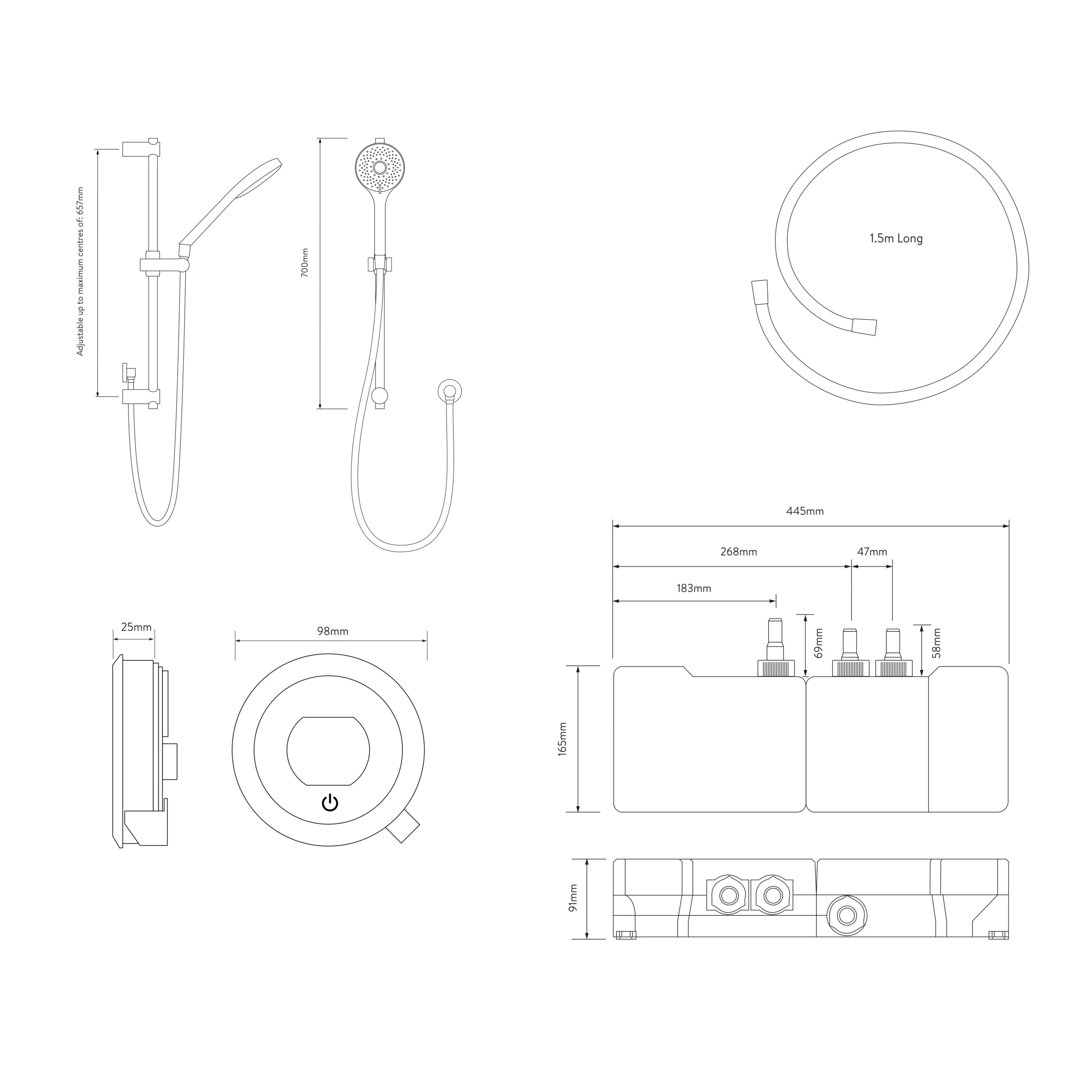 Aqualisa Optic Q Concealed Valve Gravity-pumped Smart Digital Mixer Shower With Adjustable Head 7 Aqualisa Optic Q Concealed Valve Gravity-pumped Smart Digital Mixer Shower With Adjustable Head - Image 5
