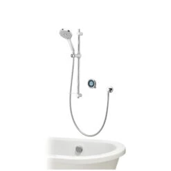 Aqualisa Optic Q Concealed Valve Gravity-pumped Smart Digital Mixer Shower With Overflow Bath Filler & Adjustable Head