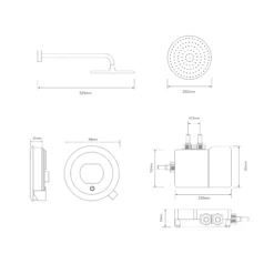 Aqualisa Optic Q Concealed Valve HP/Combi Smart Digital Mixer Shower With Fixed Head -Crystal Bathware aqualisa optic q concealed valve hp combi smart digital mixer shower with fixed head5023942267763 01t bq