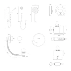 Aqualisa Optic Q Concealed Valve HP/Combi Smart Digital Mixer Shower With Overflow Bath Filler & Adjustable Head -Crystal Bathware aqualisa optic q concealed valve hp combi smart digital mixer shower with overflow bath filler adjustable head5023942267824 01t bq