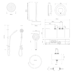Aqualisa Optic Q Exposed Valve Gravity-pumped Smart Digital Mixer Shower With Adjustable & Ceiling-fixed Head -Crystal Bathware aqualisa optic q exposed valve gravity pumped smart digital mixer shower with adjustable ceiling fixed head5023942267848 01t bq