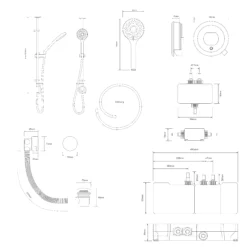 Aqualisa Optic Q Exposed Valve Gravity-pumped Smart Digital Mixer Shower With Overflow Bath Filler & Adjustable Head -Crystal Bathware aqualisa optic q exposed valve gravity pumped smart digital mixer shower with overflow bath filler adjustable head5023942267862 01t bq