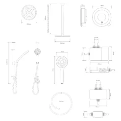 Aqualisa Optic Q Exposed Valve HP/Combi Smart Digital Mixer Shower With Adjustable & Ceiling-fixed Head -Crystal Bathware aqualisa optic q exposed valve hp combi smart digital mixer shower with adjustable ceiling fixed head5023942267800 01t bq