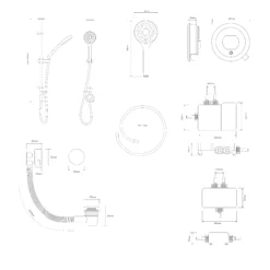 Aqualisa Optic Q Exposed Valve HP/Combi Smart Digital Mixer Shower With Overflow Bath Filler & Adjustable Head -Crystal Bathware aqualisa optic q exposed valve hp combi smart digital mixer shower with overflow bath filler adjustable head5023942267831 01t bq