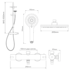 Aqualisa Sierra Chrome Effect Exposed Valve Mixer Shower -Crystal Bathware aqualisa sierra chrome effect exposed valve mixer shower5023942257696 01t