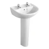 Armitage Shanks Sandringham 21 Full Pedestal Basin -Crystal Bathware armitage shanks sandringham 21 full pedestal basin5017830505815 03c BQ