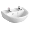 Armitage Shanks Sandringham 21 White D-shaped Wall-mounted Cloakroom Basin (W)45cm -Crystal Bathware armitage shanks sandringham 21 white d shaped wall mounted cloakroom basin w 45cm5017830555131 03c