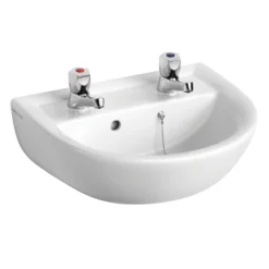 Armitage Shanks Sandringham 21 White D-shaped Wall-mounted Cloakroom Basin (W)45cm