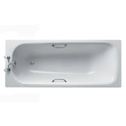 Armitage Shanks Simplicity White Porcelain Enamelled Steel Square Bath Rectangular Bath (L)1700mm (W)700mm