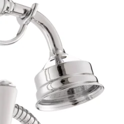 Arroll TRV Chrome Effect Surface-mounted Double Mixer Tap With Hand Shower -Crystal Bathware arroll trv chrome effect surface mounted double mixer tap with hand shower5060544594163 41c bq