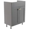 Ashford Matt Dusty Grey Freestanding Bathroom Vanity Cabinet (W)595mm (H)820mm -Crystal Bathware ashford matt dusty grey freestanding bathroom vanity cabinet w 595mm h 820mm5059340682938 03c bq