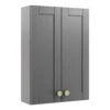 Ashford Matt Dusty Grey Shaker Double Wall Cabinet Without Mirror Doors (W)495mm (H)720mm