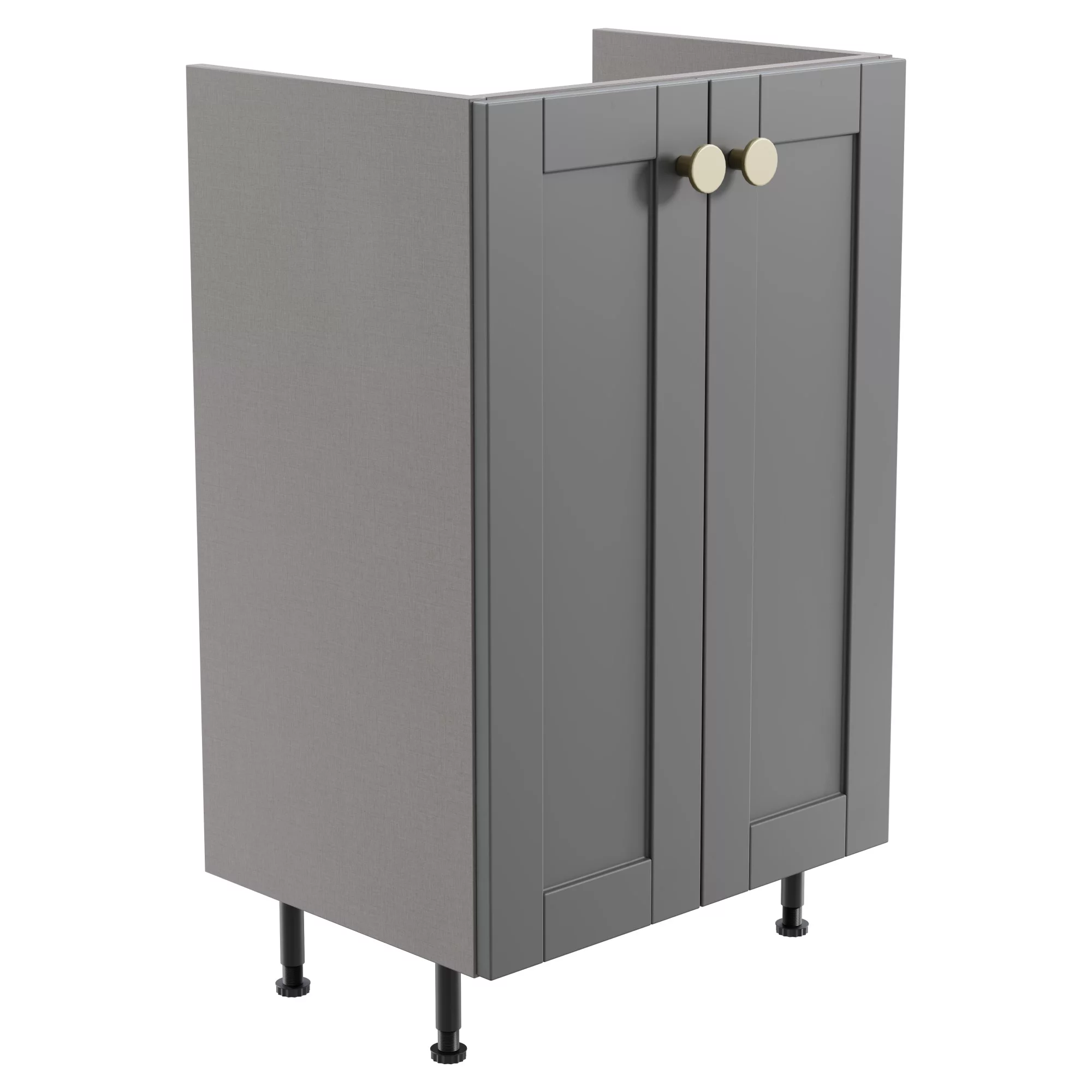 Ashford Matt Dusty Grey Shaker Freestanding Base Unit (W)495mm (H)820mm 3 Ashford Matt Dusty Grey Shaker Freestanding Base Unit (W)495mm (H)820mm