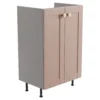 Ashford Matt Dusty Pink Shaker Freestanding Base Unit (W)495mm (H)820mm -Crystal Bathware ashford matt dusty pink shaker freestanding base unit w 495mm h 820mm5059340682792 03c bq