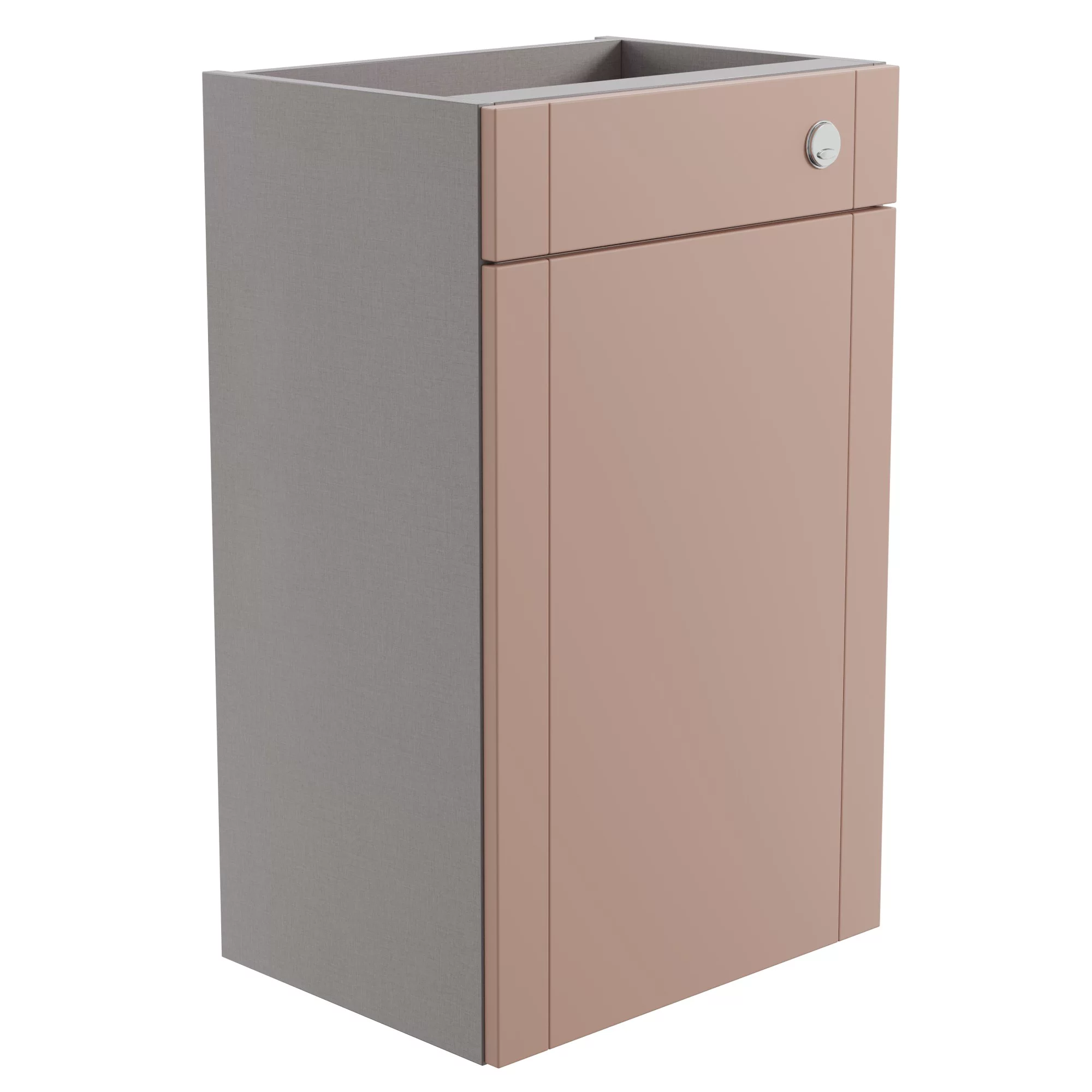 Ashford Matt Dusty Pink Shaker Freestanding Toilet Cabinet (W)495mm (H)820mm 3 Ashford Matt Dusty Pink Shaker Freestanding Toilet Cabinet (W)495mm (H)820mm