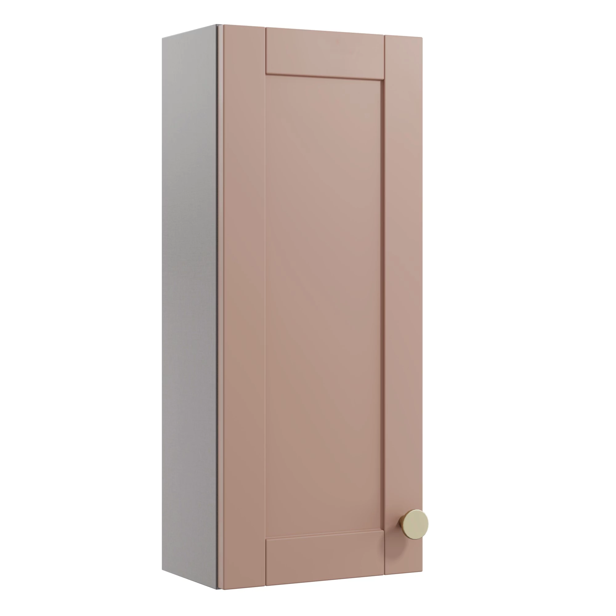 Ashford Matt Dusty Pink Shaker Single Wall Cabinet Without Mirror Doors (W)295mm (H)720mm 3 Ashford Matt Dusty Pink Shaker Single Wall Cabinet Without Mirror Doors (W)295mm (H)720mm