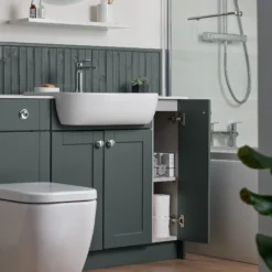 Ashford Matt Green Straight Plinth (L)2400mm 9 Ashford Matt Green Straight Plinth (L)2400mm -Crystal Bathware ashford matt green straight plinth l 2400mm5059340682921 01i bq