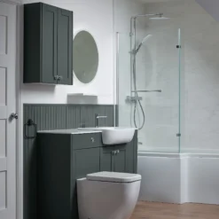 Ashford Matt Green Straight Plinth (L)2400mm 11 Ashford Matt Green Straight Plinth (L)2400mm -Crystal Bathware ashford matt green straight plinth l 2400mm5059340682921 03i bq