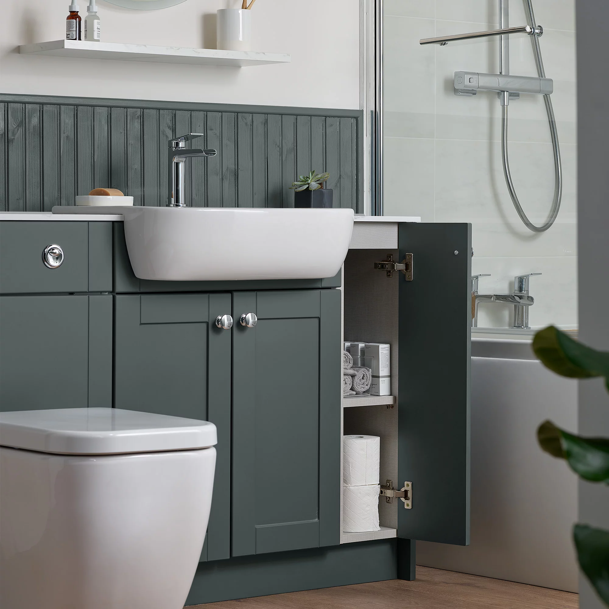 Ashford Matt Kombu Green End Panel (H)1800mm 4 Ashford Matt Kombu Green End Panel (H)1800mm - Image 2