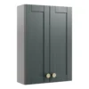 Ashford Matt Kombu Green Shaker Double Wall Cabinet Without Mirror Doors (W)495mm (H)720mm
