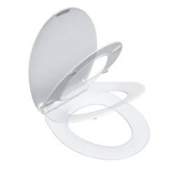 Bemis Click & Clean Slim White Top Fix Soft Close Toilet Seat -Crystal Bathware bemis click clean slim white top fix soft close toilet seat5012799282234 08c bq
