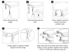 Bemis Denver White Sta-tite Bottom Fix Toilet Seat 14 Bemis Denver White Sta-tite Bottom Fix Toilet Seat -Crystal Bathware bemis denver white sta tite bottom fix toilet seat5012799981588 02t