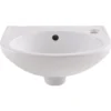 Bori White Oval Wall-mounted Cloakroom Basin (W)35cm 1 Bori White Oval Wall-mounted Cloakroom Basin (W)35cm -Crystal Bathware bori white oval wall mounted cloakroom basin w 35cm3663602768593 01bq