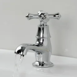 Bristan Corinth Chrome Effect Traditional Double Deck Pillar Tap -Crystal Bathware bristan corinth chrome effect traditional double deck pillar tap5014868072265 03i bq