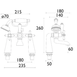 Bristan Corinth Chrome Effect Traditional Double Deck Shower Mixer Tap -Crystal Bathware bristan corinth chrome effect traditional double deck shower mixer tap5014868072272 01t bq