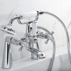 Bristan Corinth Chrome Effect Traditional Double Deck Shower Mixer Tap -Crystal Bathware bristan corinth chrome effect traditional double deck shower mixer tap5014868072272 02i bq