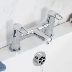 Bristan Mercury Chrome Effect Contemporary Double Bath Filler Tap -Crystal Bathware bristan mercury chrome effect contemporary double bath filler tap5014868068039 05i BQ