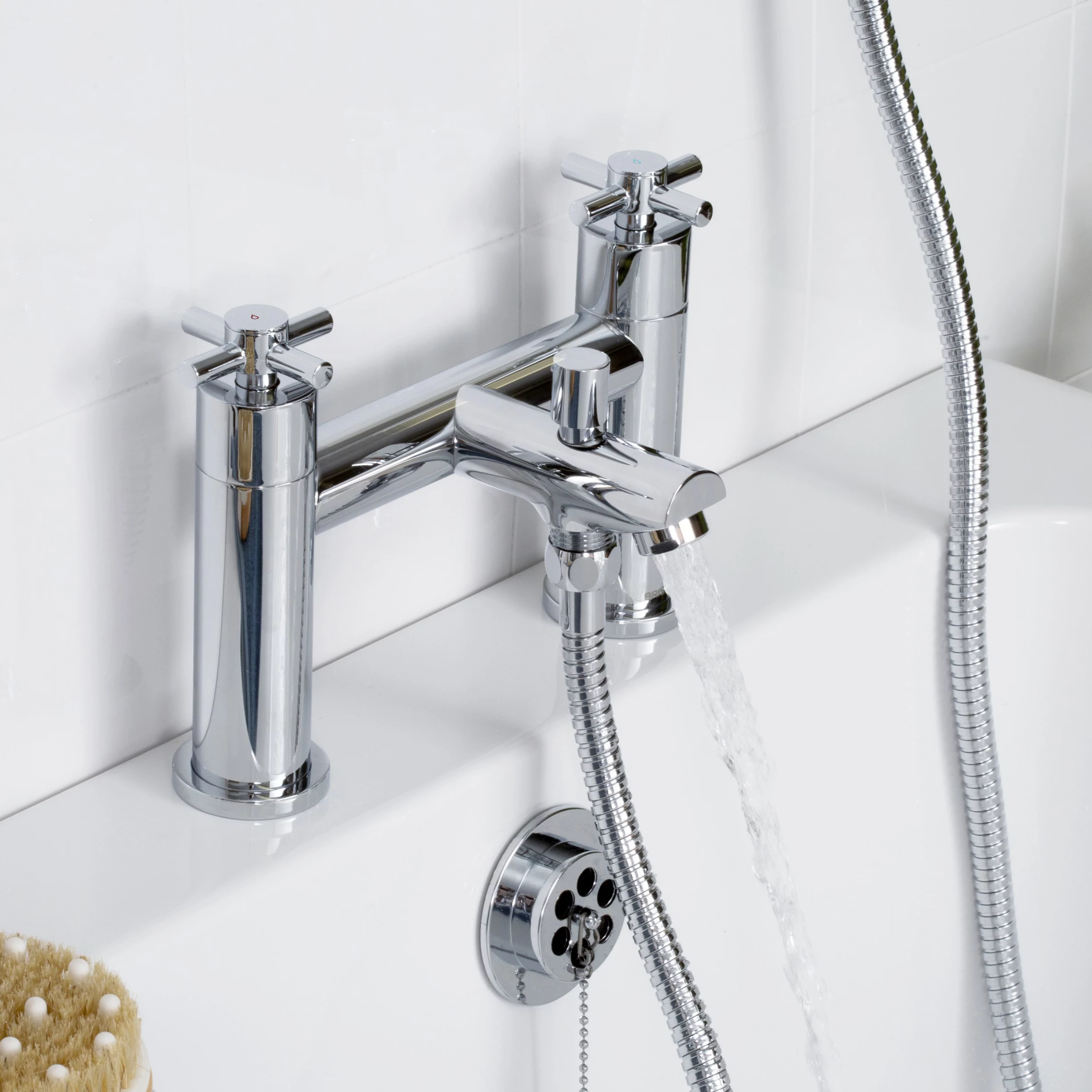 Bristan Nurture Chrome Effect Chrome Rim-mounted Deck Shower Mixer Tap 7 Bristan Nurture Chrome Effect Chrome Rim-mounted Deck Shower Mixer Tap - Image 5