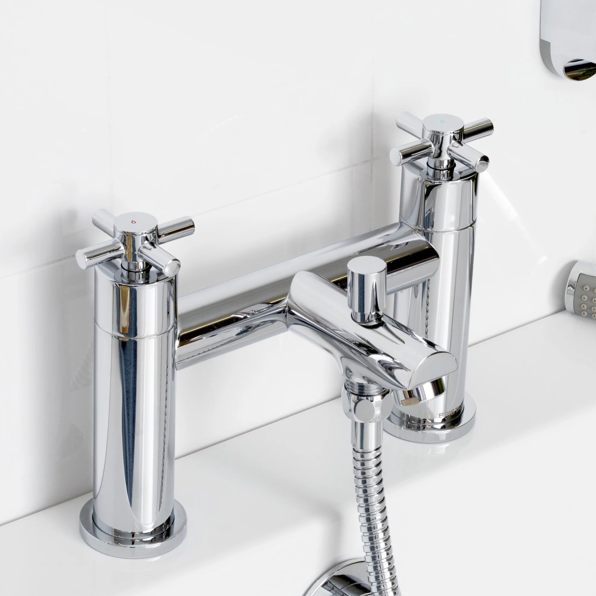 Bristan Nurture Chrome Effect Chrome Rim-mounted Deck Shower Mixer Tap 9 Bristan Nurture Chrome Effect Chrome Rim-mounted Deck Shower Mixer Tap - Image 7