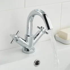 Bristan Nurture Standard Chrome Effect Deck-mounted Manual Basin Mixer Tap -Crystal Bathware bristan nurture standard chrome effect deck mounted manual basin mixer tap5014868068121 01i BQ