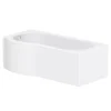Cooke & Lewis Acrylic Left-handed P-shaped White Shower Bath (L)1700mm -Crystal Bathware cooke lewis acrylic left handed p shaped white shower bath l 1700mm3663602380139 01c BQ