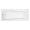 Cooke & Lewis Acrylic Left Or Right-handed Rectangular White Shower 0 Tap Hole Bath (L)1700mm (W)750mm -Crystal Bathware cooke lewis acrylic left or right handed rectangular white shower 0 tap hole bath l 1700mm w 750mm3663602364887 02c bq