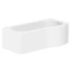 Cooke & Lewis Acrylic Right-handed P-shaped White Shower Bath (L)1700mm -Crystal Bathware cooke lewis acrylic right handed p shaped white shower bath l 1700mm3663602380146 01c