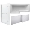Cooke & Lewis Adelphi 6 Shower Bath, Panel, Screen & Air Spa Set, (L)1675mm (W)850mm -Crystal Bathware cooke lewis adelphi 6 shower bath panel screen air spa set l 1675mm w 850mm3663602248330 07c