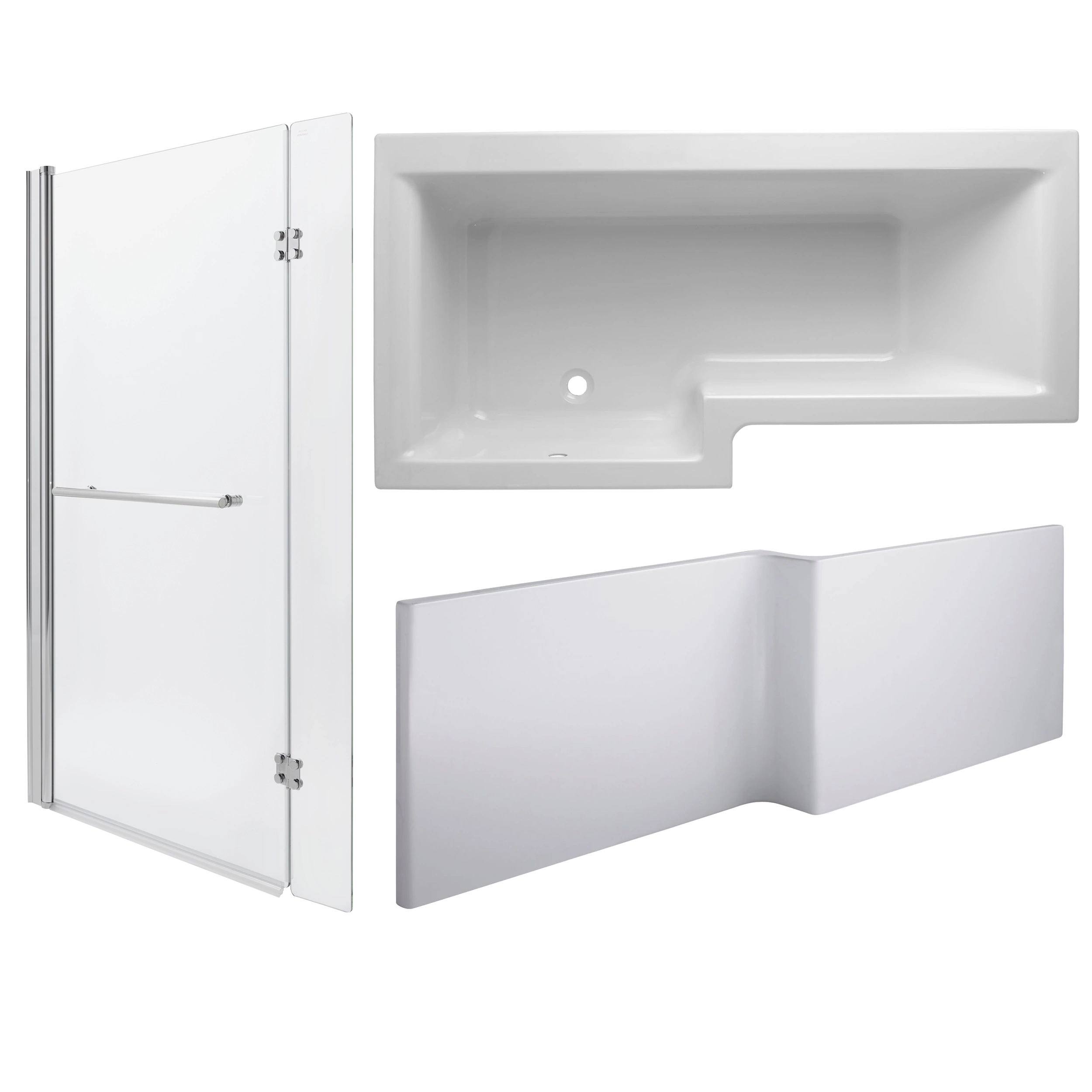 Cooke & Lewis Adelphi 6 Shower Bath, Panel, Screen & Air Spa Set, (L)1675mm (W)850mm 3 Cooke & Lewis Adelphi 6 Shower Bath, Panel, Screen & Air Spa Set, (L)1675mm (W)850mm