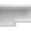 Cooke & Lewis Adelphi Acrylic Left-handed L-shaped White Shower 0 Tap Hole Bath (L)1675mm (W)850mm -Crystal Bathware cooke lewis adelphi acrylic left handed l shaped white shower 0 tap hole bath l 1675mm w 850mm03827093 02c bq