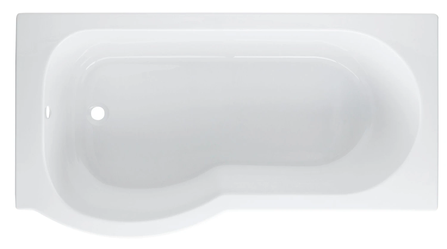 Cooke & Lewis Adelphi Acrylic Left-handed P-shaped White Shower 0 Tap Hole Bath (L)1495mm (W)800mm 3 Cooke & Lewis Adelphi Acrylic Left-handed P-shaped White Shower 0 Tap Hole Bath (L)1495mm (W)800mm
