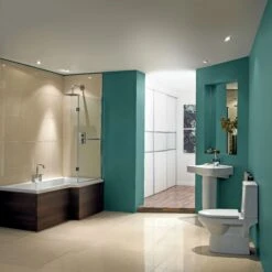 Cooke & Lewis Adelphi Acrylic Right-handed L-shaped White Shower 0 Tap Hole Bath (L)1675mm (W)850mm -Crystal Bathware cooke lewis adelphi acrylic right handed l shaped white shower 0 tap hole bath l 1675mm w 850mm03827086 01i