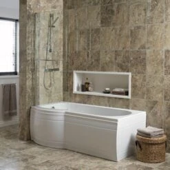 Cooke & Lewis Adelphi P-shaped Shower Bath, Panel & Screen Set, (L)1500mm (W)800mm 17 Cooke & Lewis Adelphi P-shaped Shower Bath, Panel & Screen Set, (L)1500mm (W)800mm -Crystal Bathware cooke lewis adelphi p shaped shower bath panel screen set l 1500mm w 800mm3663602248095 01i