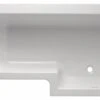 Cooke & Lewis Adelphi Supercast Acrylic Right-handed L-shaped White Shower 0 Tap Hole Bath (L)1675mm (W)850mm -Crystal Bathware cooke lewis adelphi supercast acrylic right handed l shaped white shower 0 tap hole bath l 1675mm w 850mm04060628 02c bq