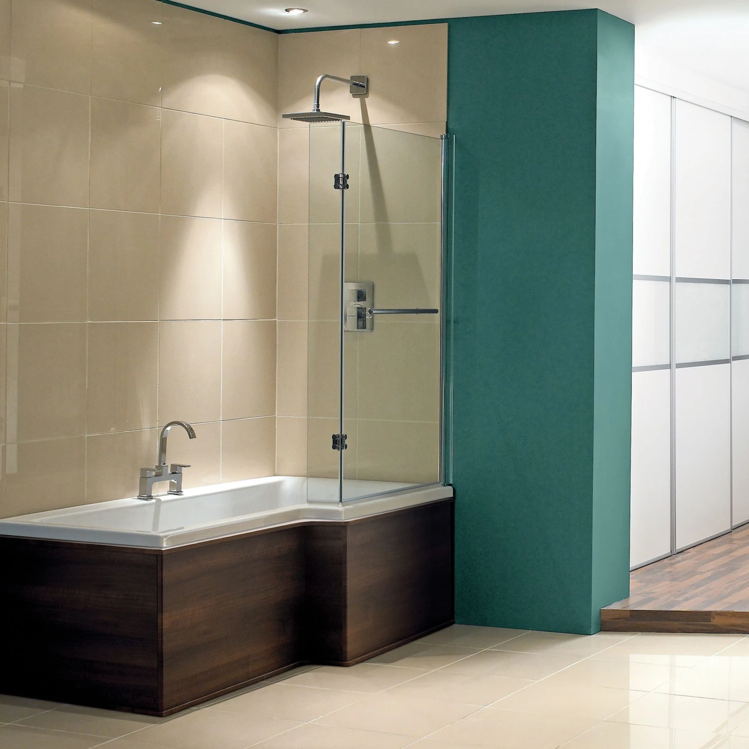 Cooke & Lewis Adelphi Supercast Acrylic Right-handed L-shaped White Shower 0 Tap Hole Bath (L)1675mm (W)850mm 5 Cooke & Lewis Adelphi Supercast Acrylic Right-handed L-shaped White Shower 0 Tap Hole Bath (L)1675mm (W)850mm - Image 3