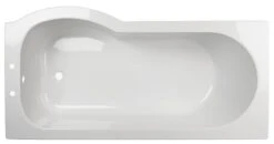 Cooke & Lewis Adelphi Supercast Acrylic Right-handed Oval White 0 Tap Hole Bath (L)1675mm (W)850mm