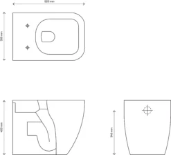 Cooke & Lewis Affini White Back To Wall Toilet With Soft Close Seat -Crystal Bathware cooke lewis affini white back to wall toilet with soft close seat5397007210323 01t