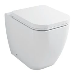 Cooke & Lewis Affini White Back To Wall Toilet With Soft Close Seat